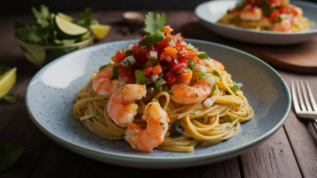 shrimp and pasta recipes with pico de gallo recipe