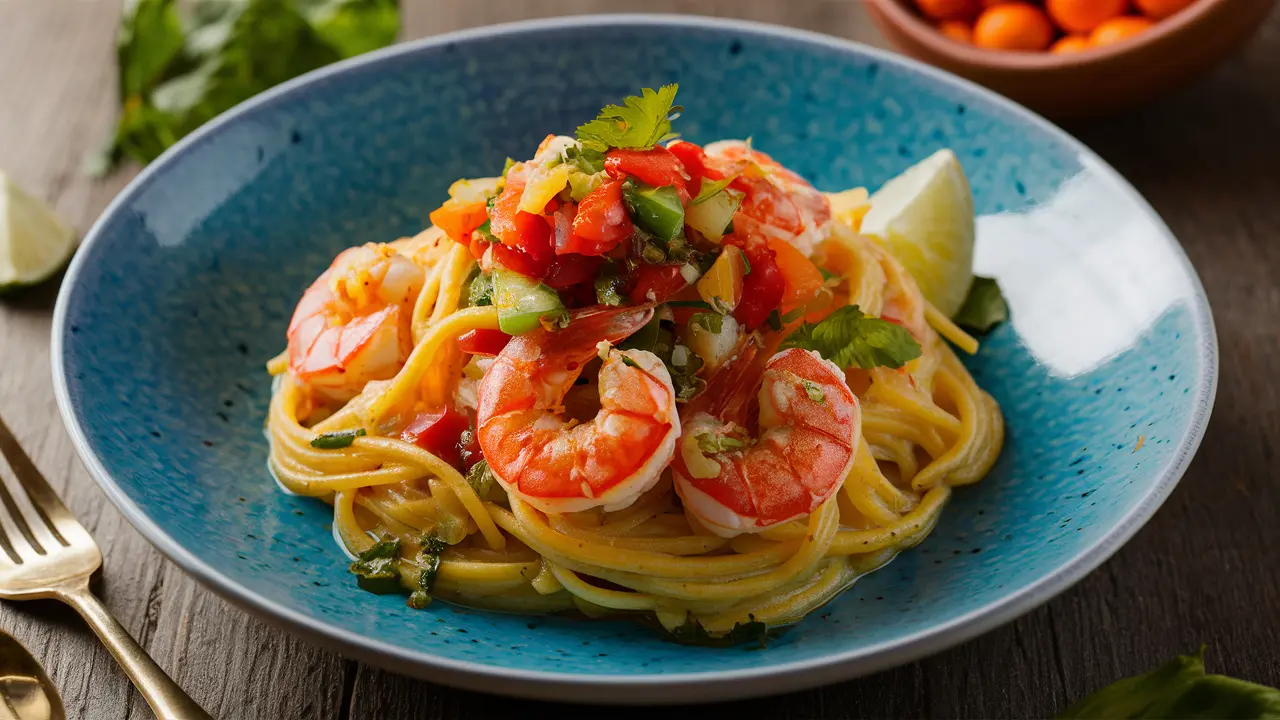 shrimp and pasta recipes with pico de gallo recipe