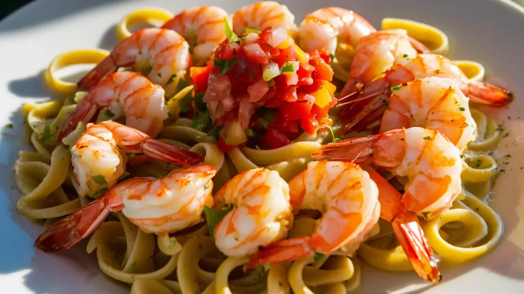 shrimp and pasta recipes with pico de gallo recipe