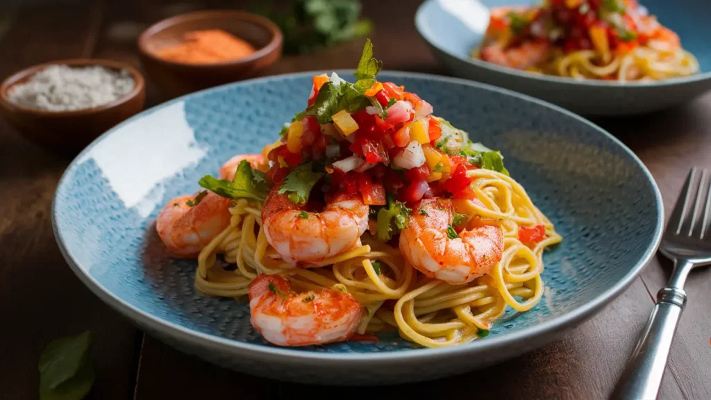 shrimp and pasta recipes with pico de gallo recipe